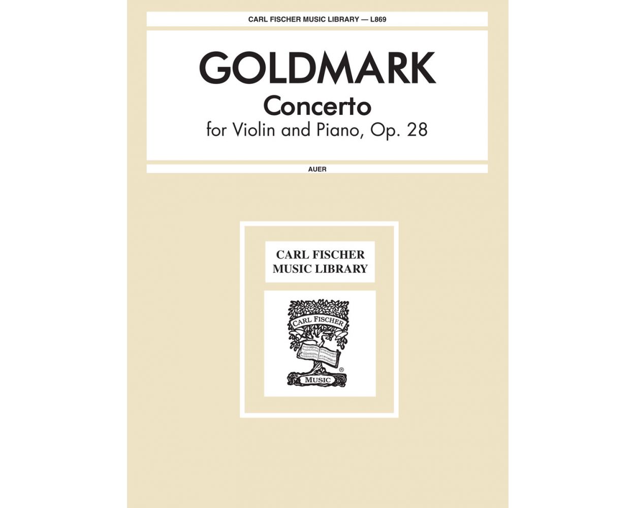 Goldmark Concerto for Violin & Piano op 28