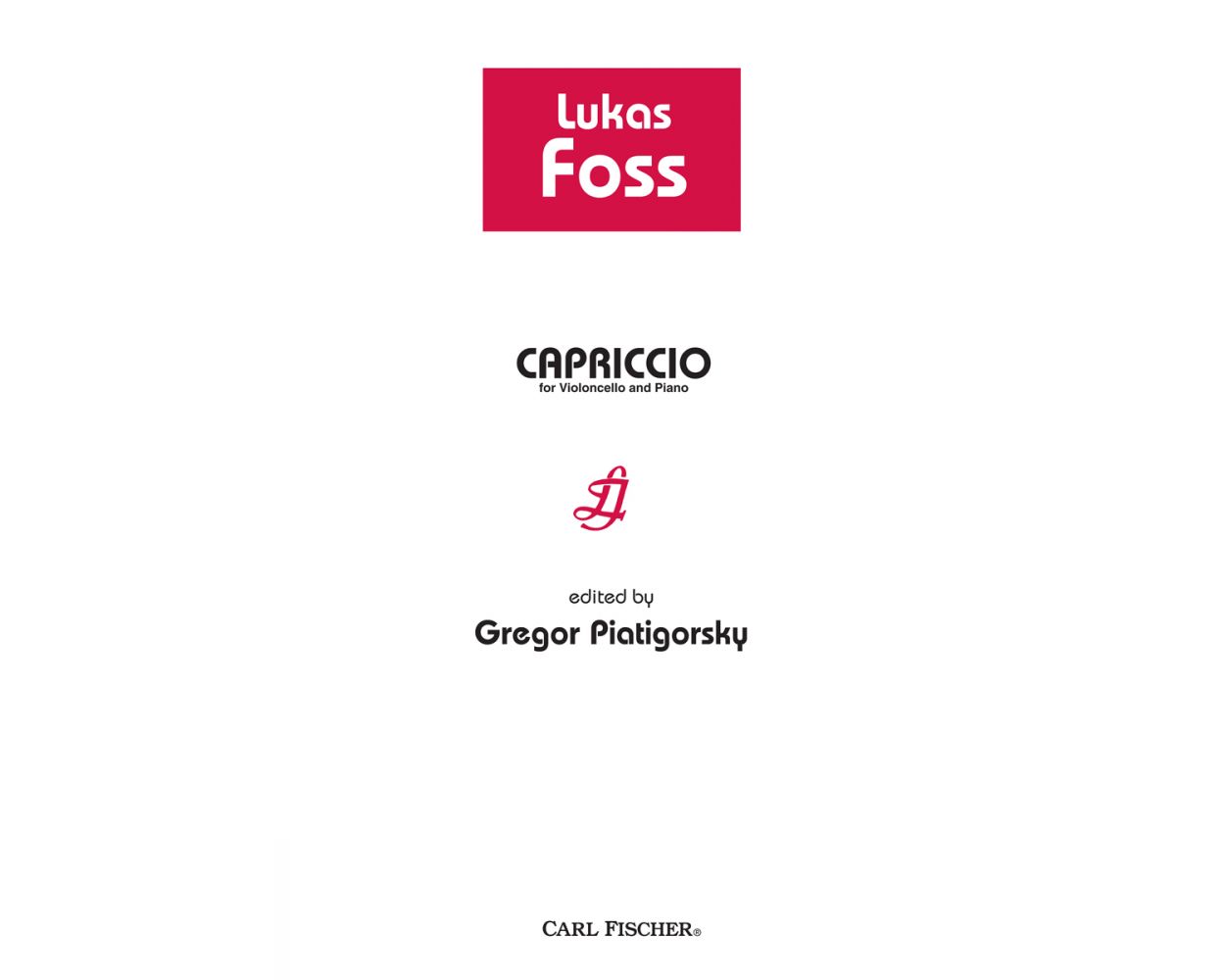 Foss Capriccio for Cello & Piano