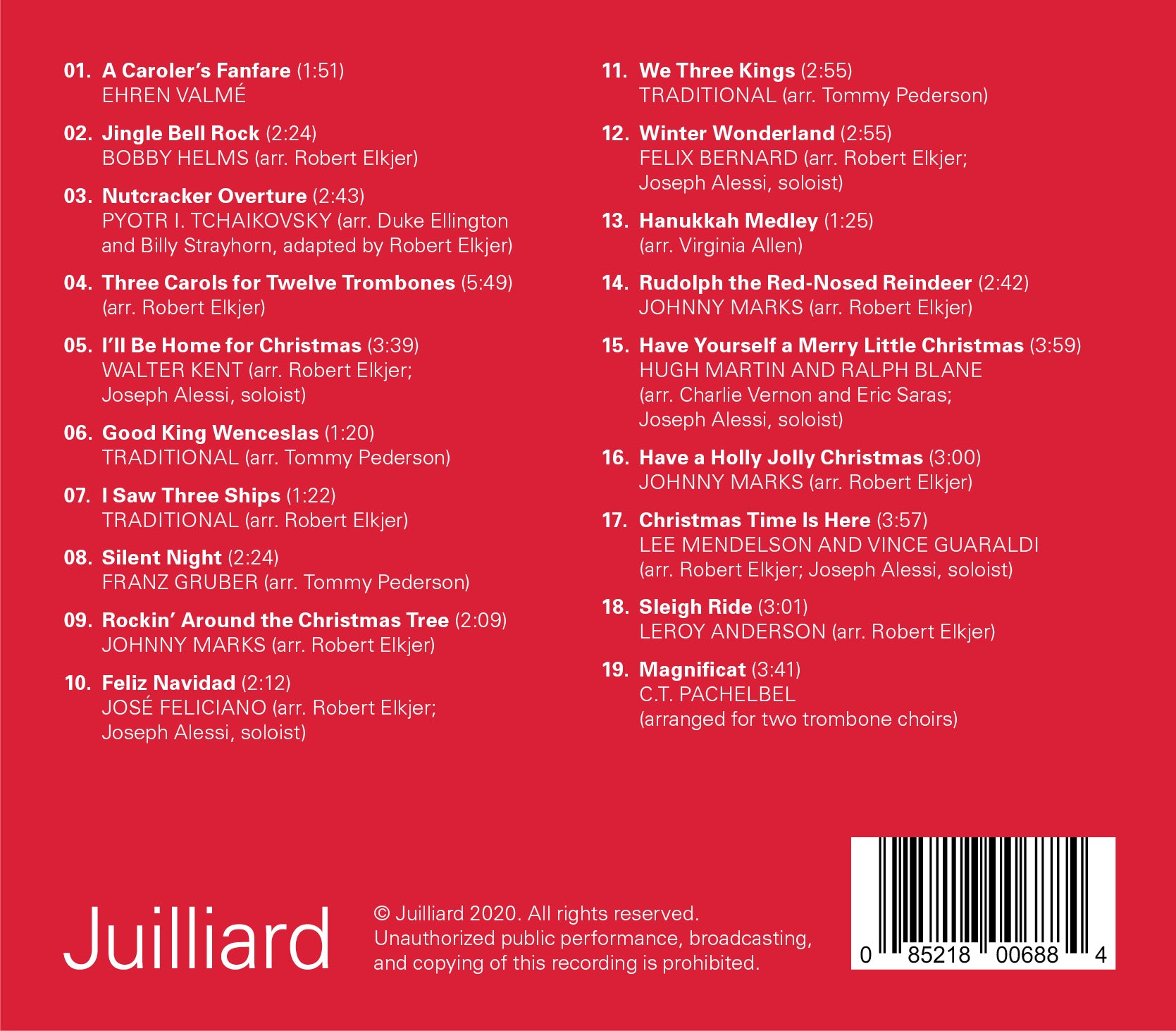 Clearance: CD: The Juilliard Trombone Choir Holiday Classics