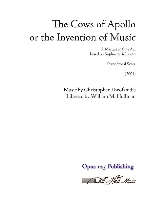 Theofanidis: Cows of Apollo piano/vocal score