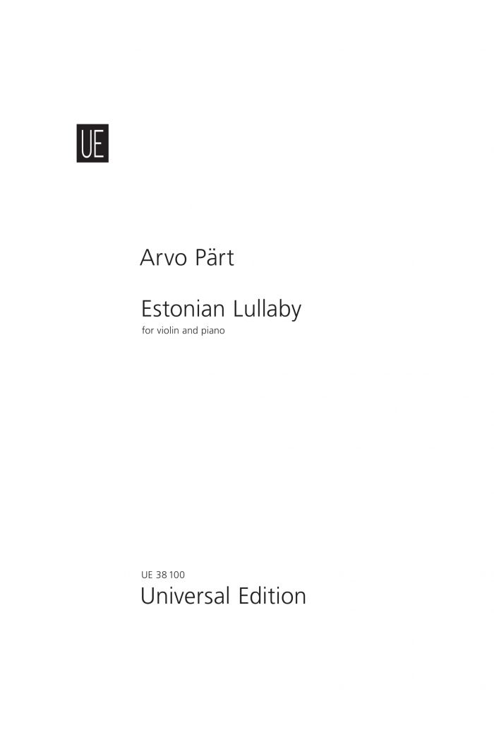 Pärt: Estonian Lullaby