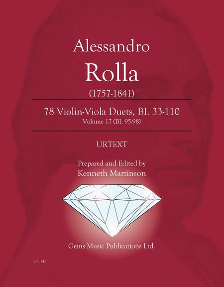 Rolla: 78 Violin-Viola Duets, BI. 33-110 Volume 17 (BI. 95-98)