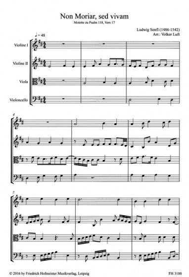 Senfl Non Moriar Sed Vivam