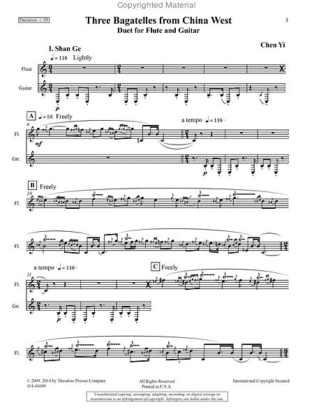 Chen Yi: Three Bagatelles from China West