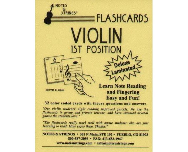 Violin Flash Cards 32 Flashcard Set