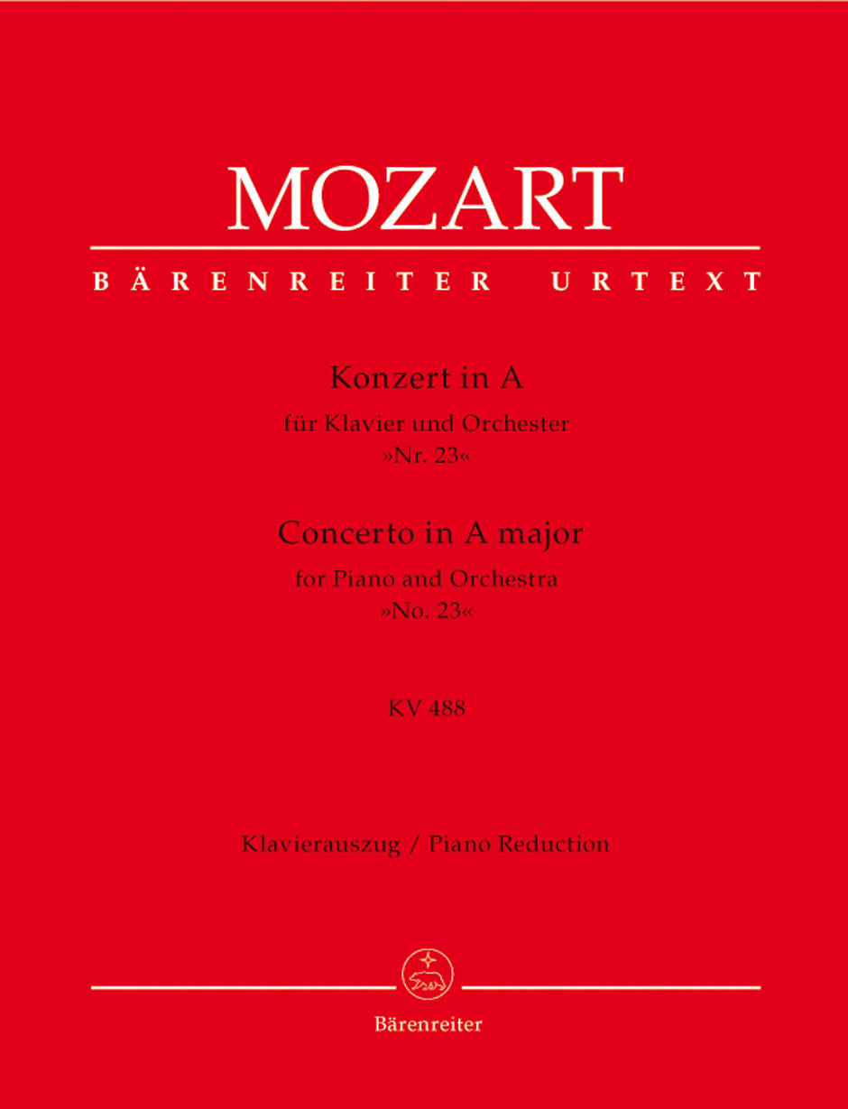 Mozart Concerto for Piano and Orchestra No. 23 A major K. 488 (Piano Reduction)