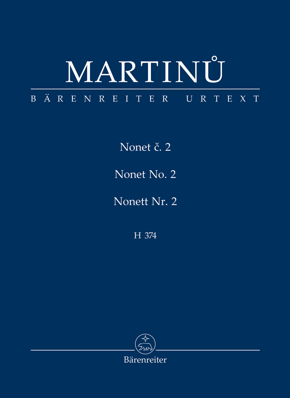 Martinu Nonet Nr. 2 H 374