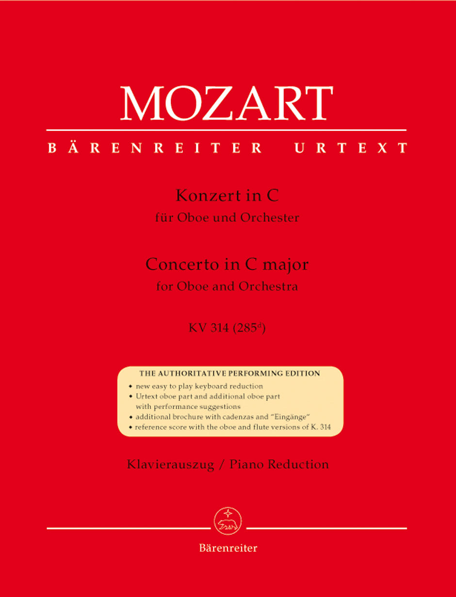 Mozart Concerto for Oboe and Orchestra C major K. 314 (285d)