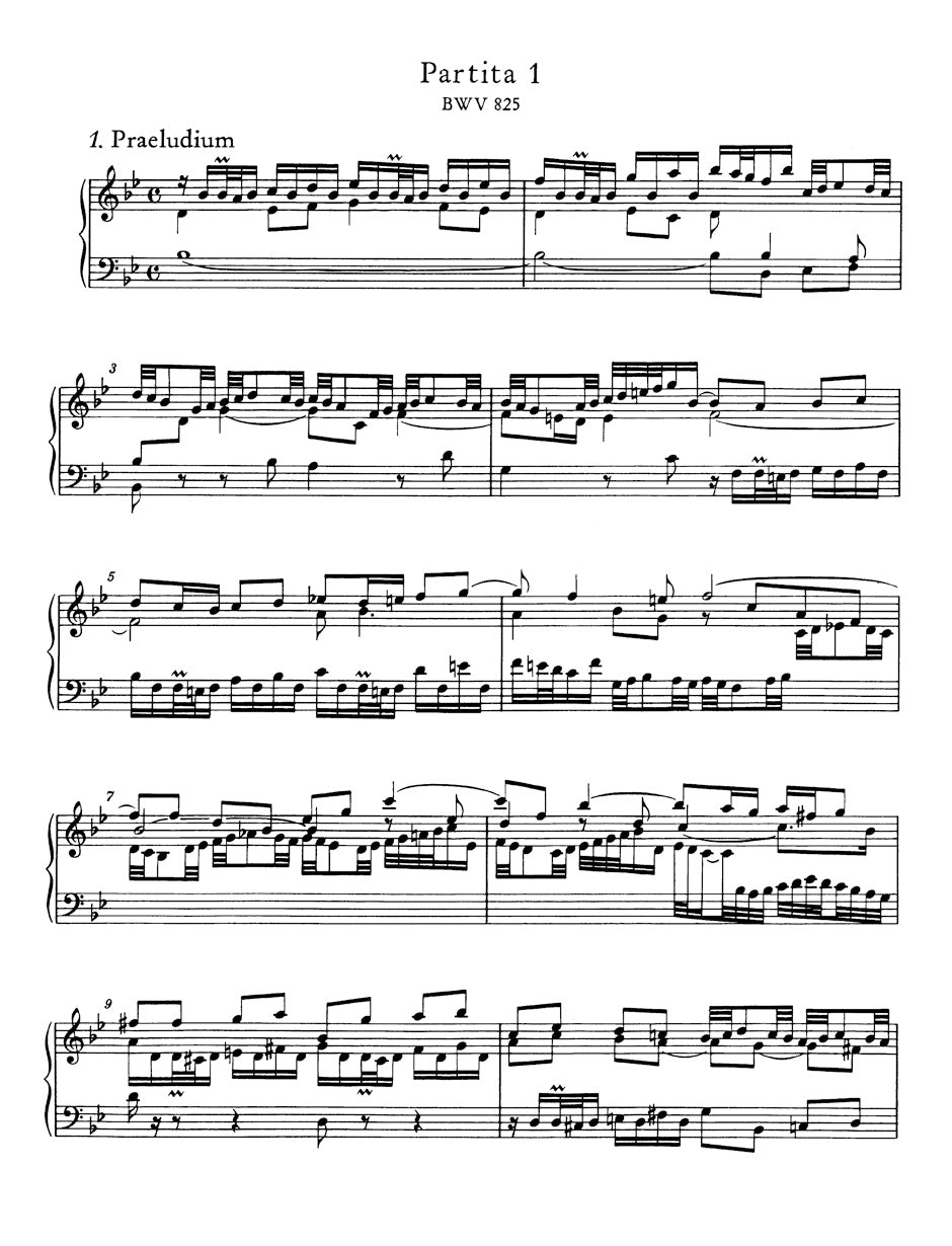 Bach Six Partitas BWV 825-830 -First Part of the Clavier Ubung-
