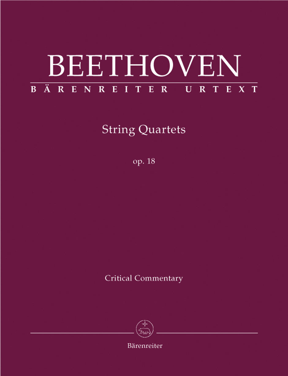 Beethoven String Quartets op. 18 Critical Commentary