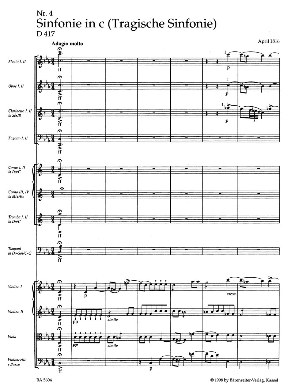 Schubert Symphony No. 4 C minor D 417 "Tragic"
