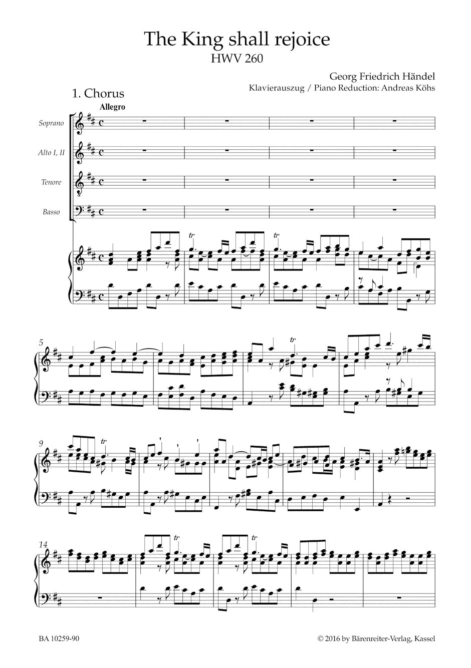 Handel The King shall rejoice HWV 260 -Coronation Anthem-