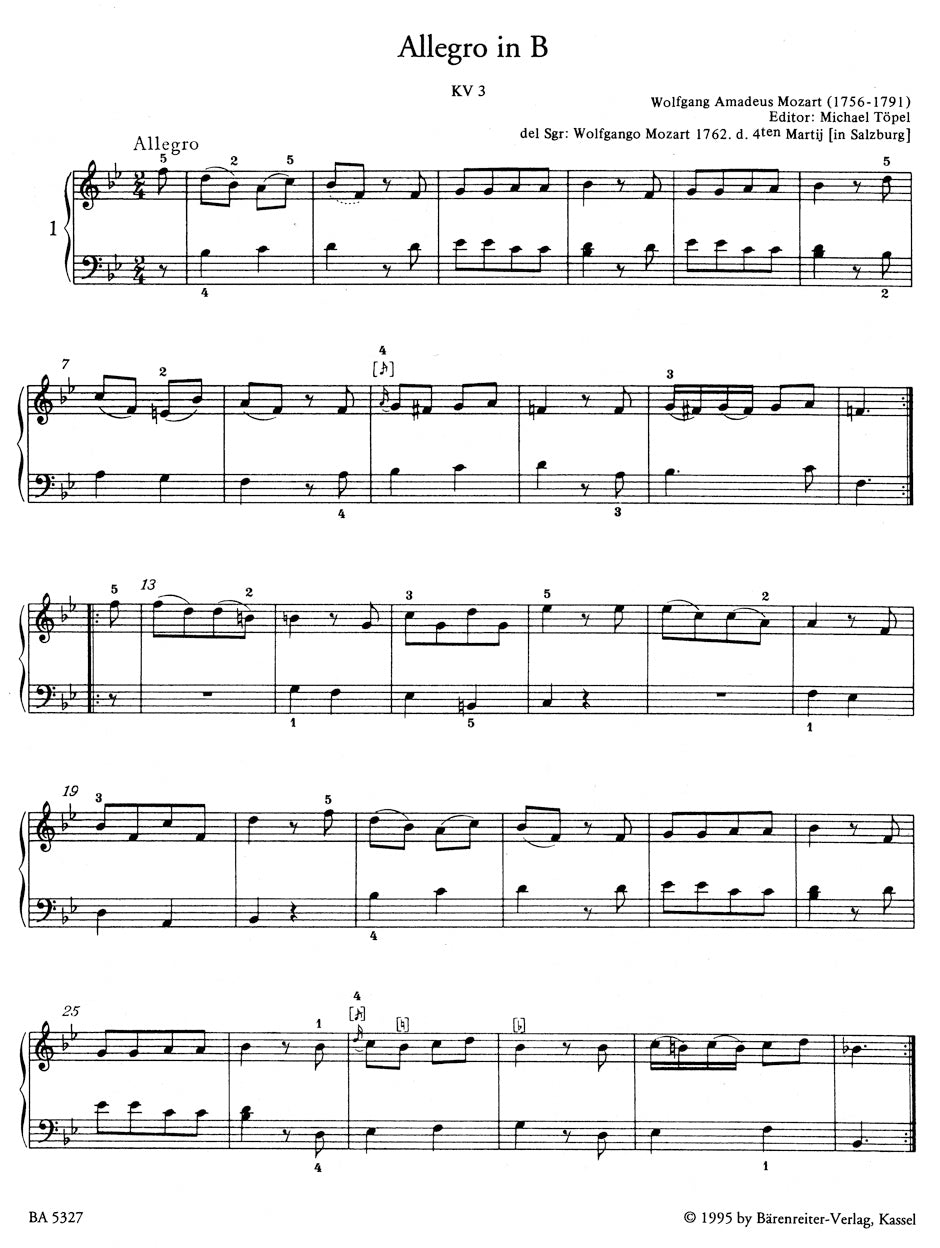 Mozart Easy Piano Pieces and Dances