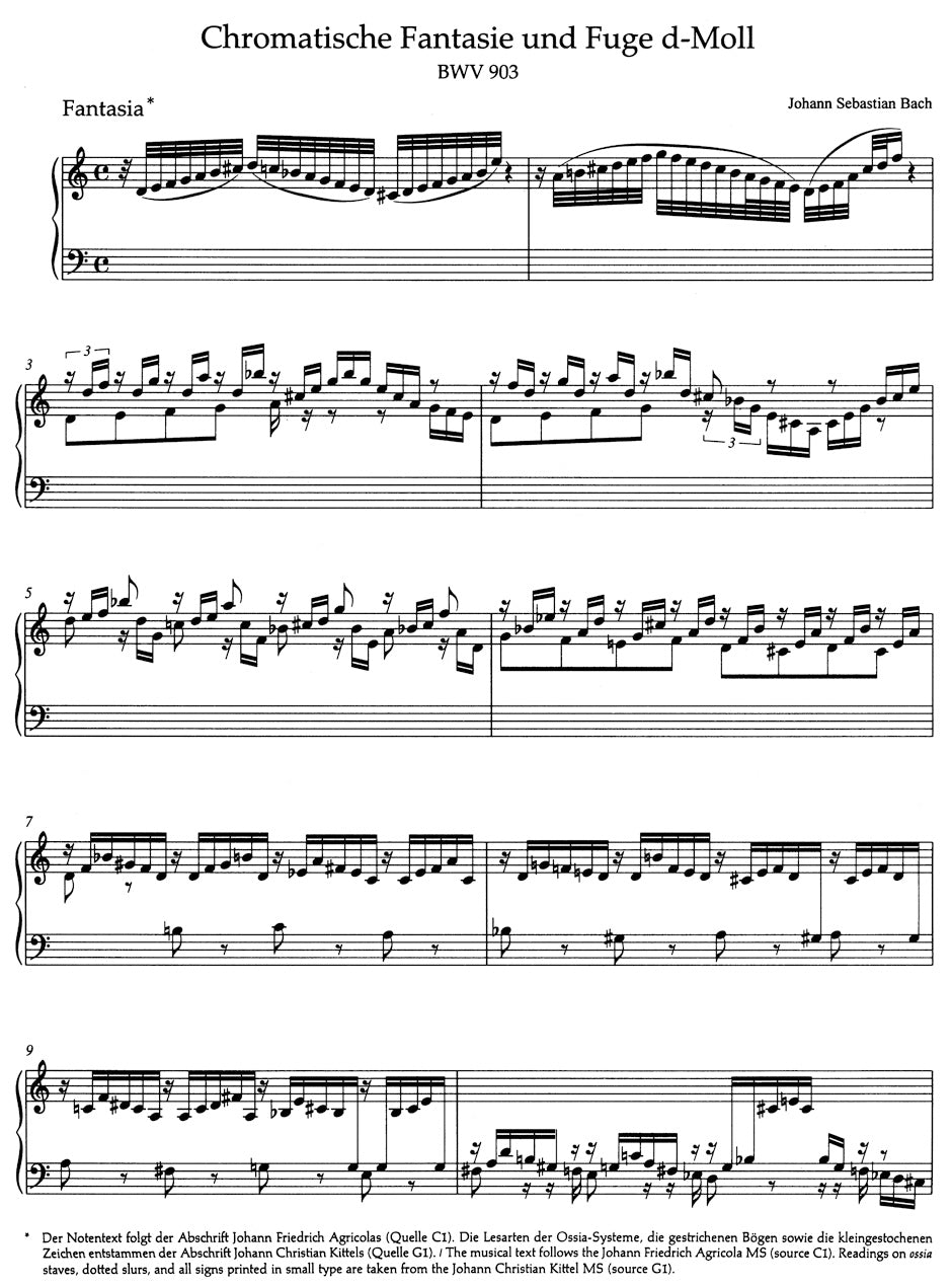 Bach Chromatic Fantasy and Fugue D minor BWV 903