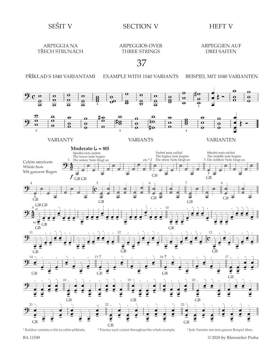 Sevcik School of Bowing Technique for Violoncello op. 2 (Heft 5 und 6)