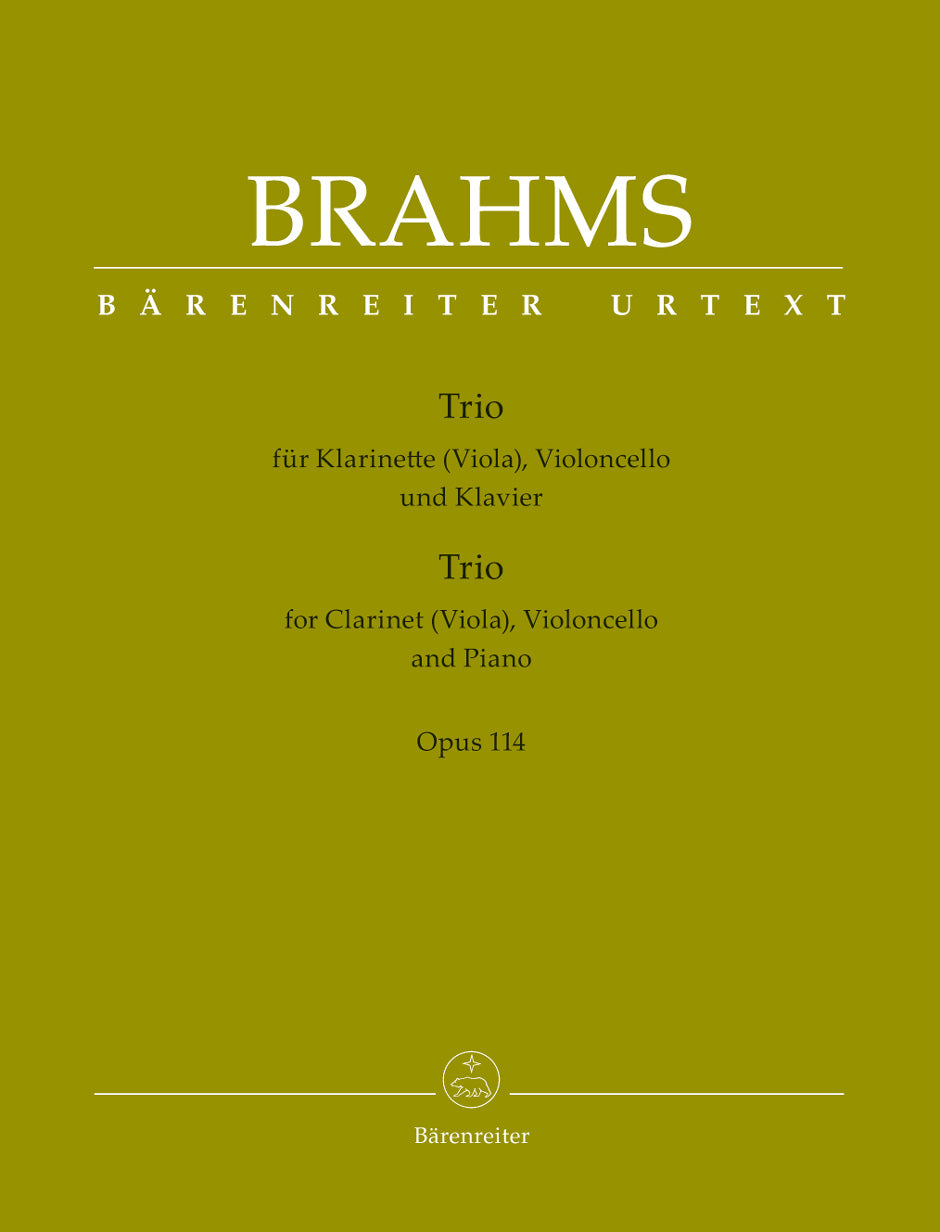 Brahms Trio for Clarinet (Viola), Cello and Piano Opus 114