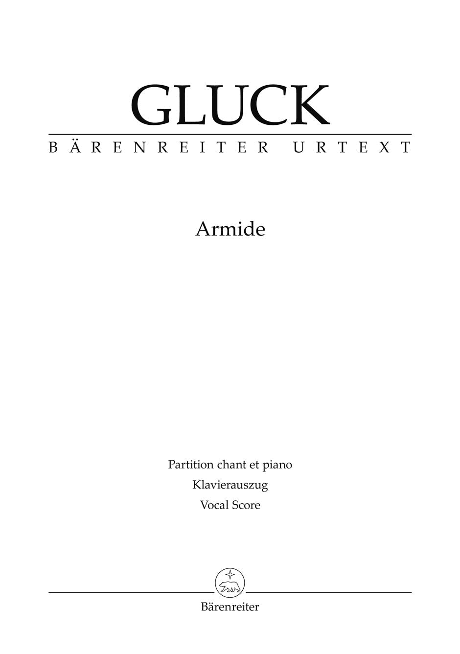 Gluck Armide - Armida -Drama héroique in fünf Akten-