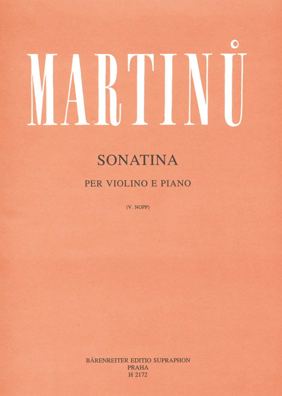 Martinu Sonatina for Violin and Piano