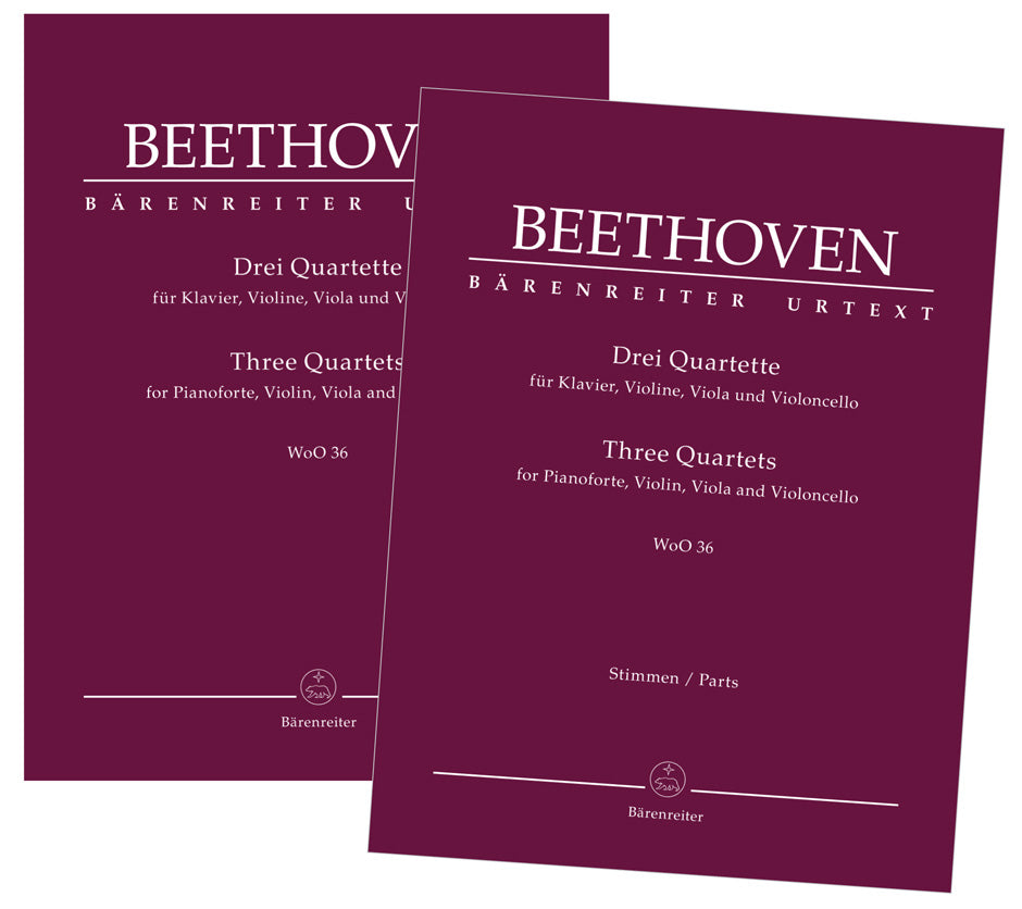 Beethoven Three Quartets for Pianoforte, Violin, Viola and Violoncello WoO 36