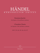Handel Chambers Duets for Soprano, Contralto and Basso continuo