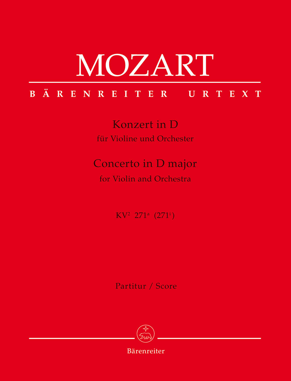 Mozart Concerto for Violin und Orchestra D-major K. 271a (271i)