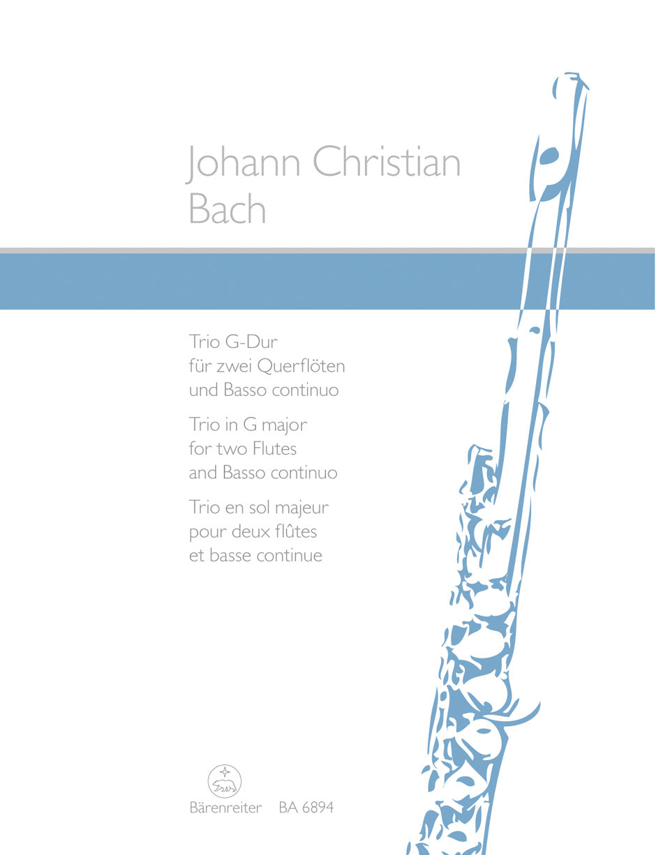 J.C. Bach: Trio in G Major for two Flutes and Basso continuo