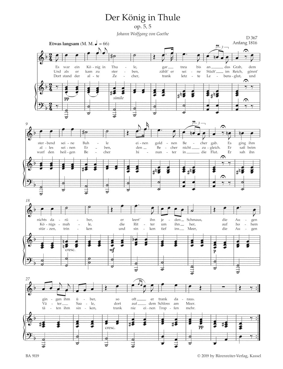 A Taste of Schubert for High Voice