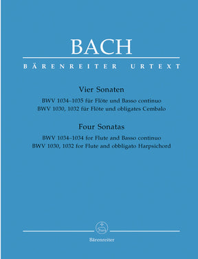 Bach 4 Sonatas -BWV 1034-1035 for Flute and Basso continuo. BWV 1030, 1032 for Flute and obbligato Harpsichord-