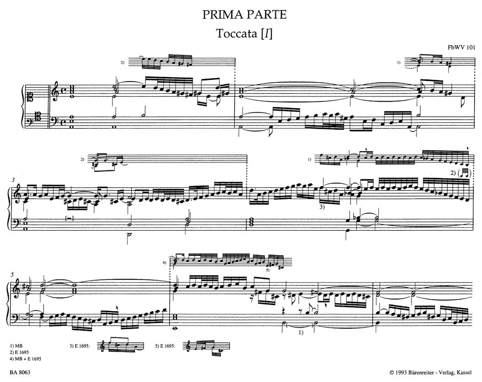 Froberger New Edition of the Complete Keyboard and Organ Works, Volume 1 Libro Secondo (1649)