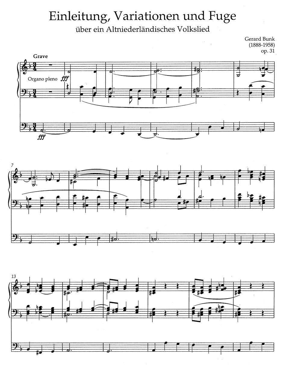 Bunk Complete Organ Works Volume 3