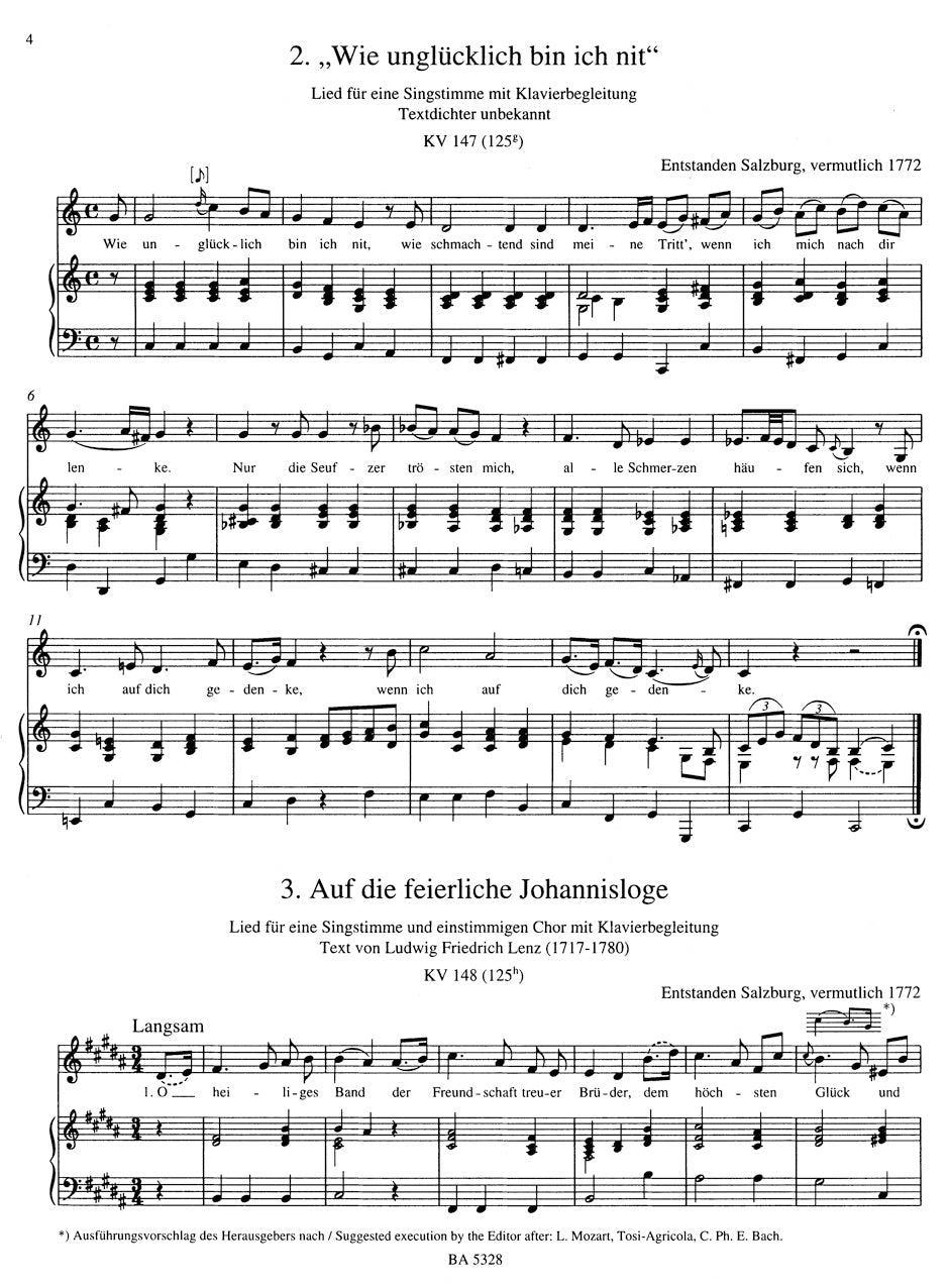 Mozart Complete Songs for medium voice