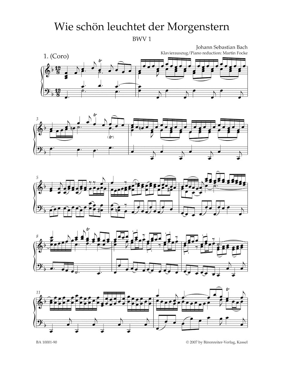 Bach How bright and fair the morning star BWV 1 -Cantata for the Feast of Annunciation Day-