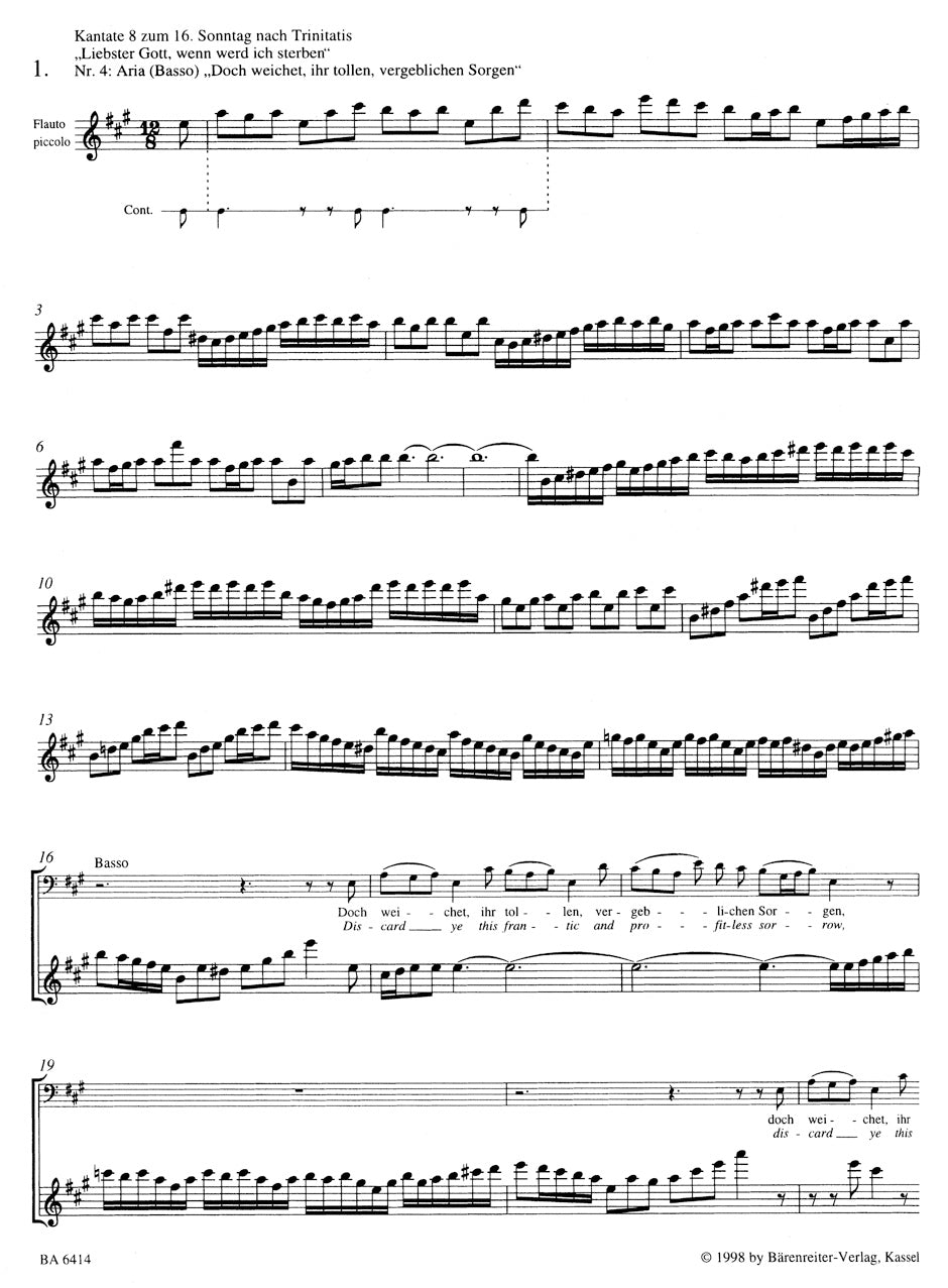 Bach Recorder Solos from the Sacred and Secular Vocal Works -16 pieces for 1-3 solo recorders with the vocal parts included-