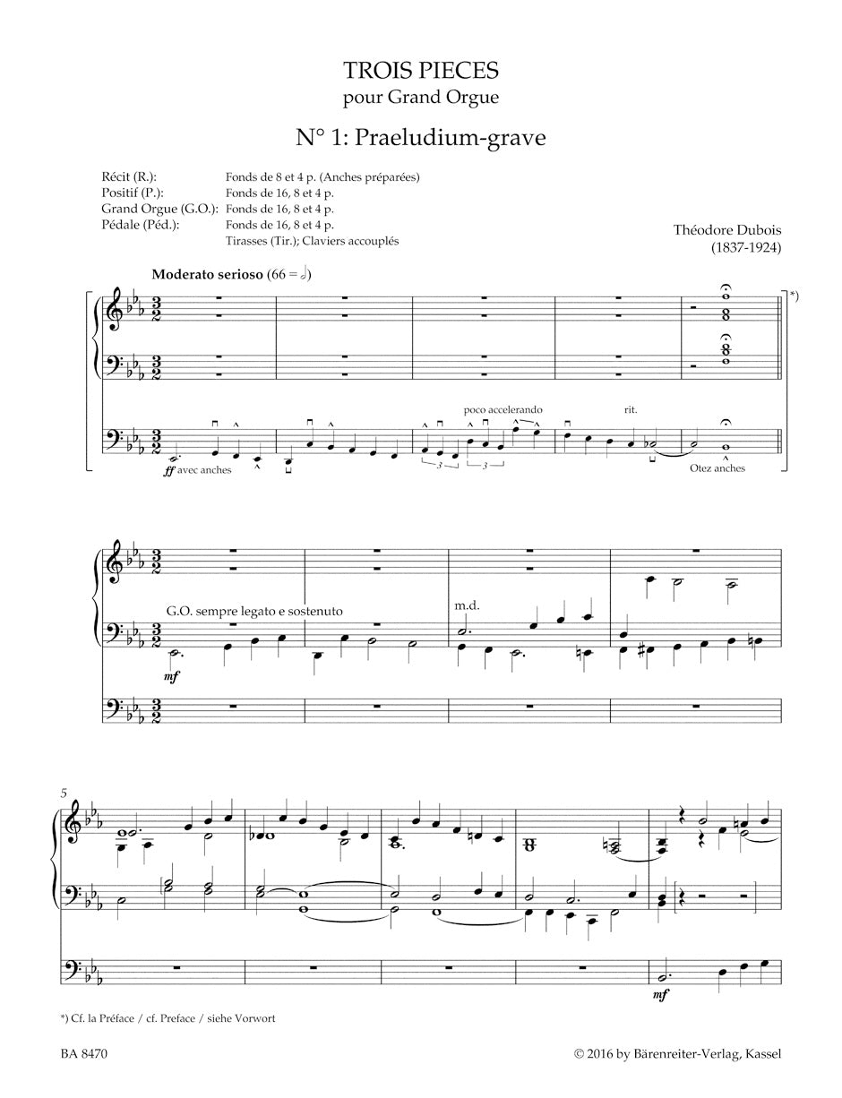 Dubois: 3 Pièces pour Grand Orgue & Messe de Mariage (Complete Organ Works, Vol. 3)