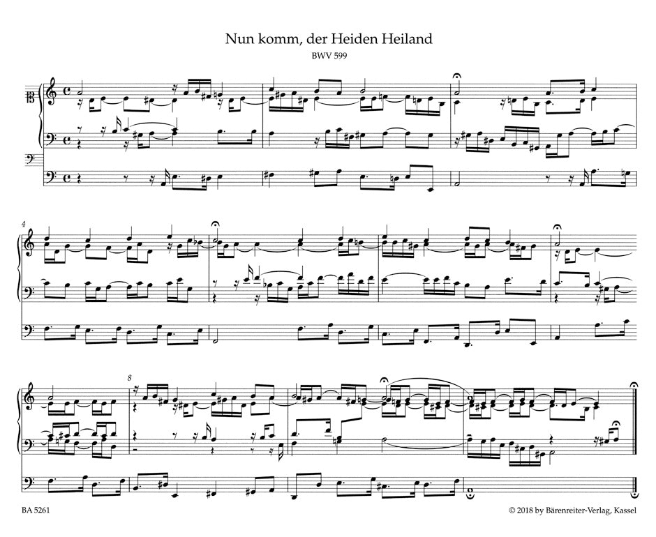 Bach Organ Works, Volume 1 -Little Organ Book / Six Chorales "von verschiedener Art" (Schübler-Chorales) / Chorale-Partitas-