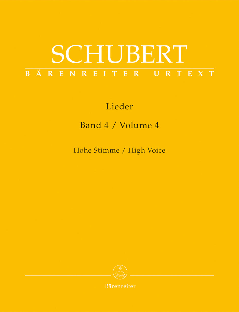 Schubert Lieder, Volume 4 (High voice)