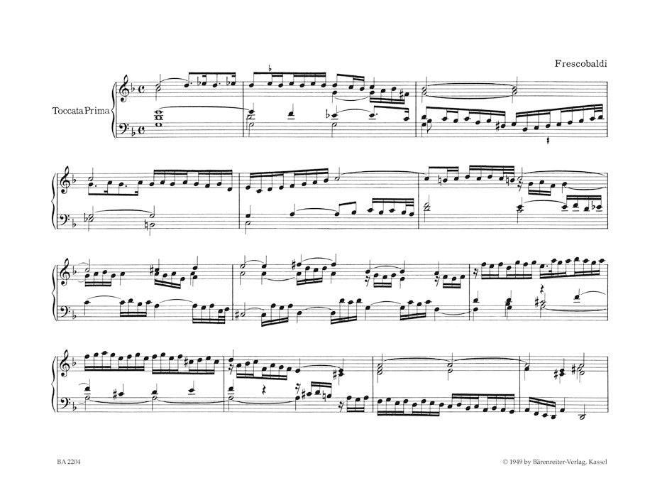 Frescobaldi Second Book of Toccatas and Canzoni etc. 1637