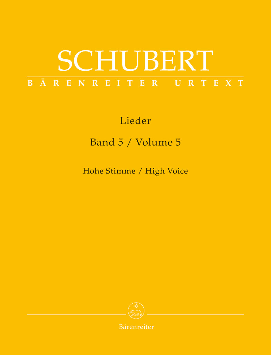 Schubert Lieder, Volume 5 (High Voice)