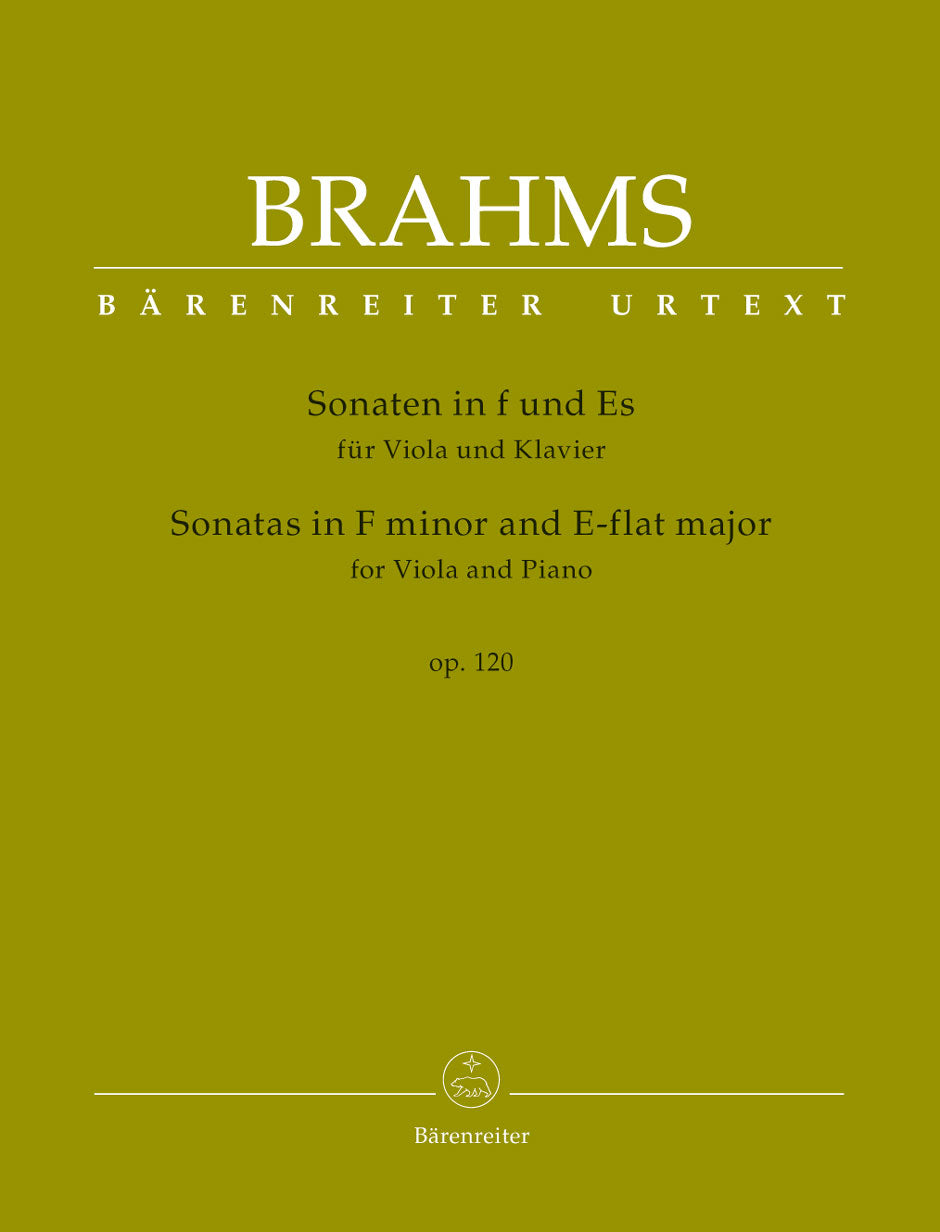 Brahms: Sonatas in F minor and E-flat major for Viola and Piano, op. 120
