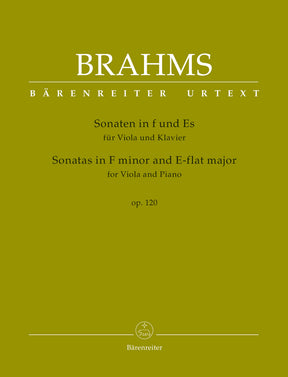 Brahms Sonatas in F minor and E-flat major for Viola and Piano op. 120