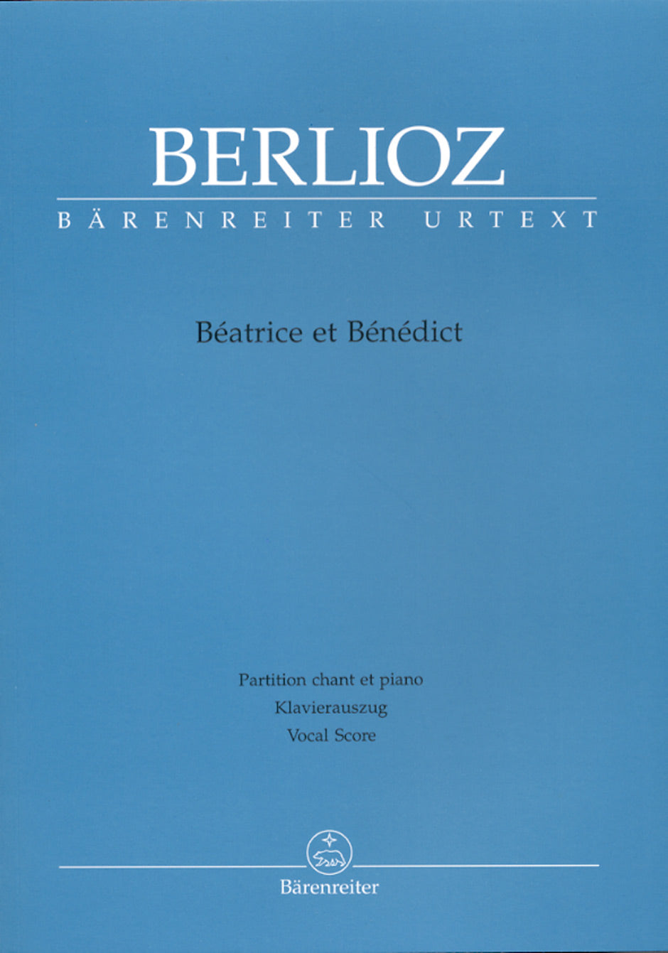 Berlioz Béatrice et Bénédict Hol. 138 -Opéra-comique- Vocal Score
