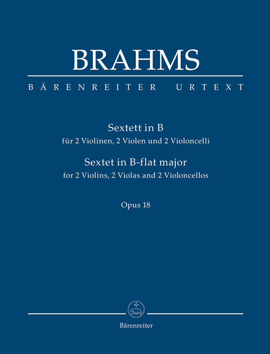 Brahms Sextet for 2 Violins, 2 Violas und 2 Violoncellos B-flat major op. 18