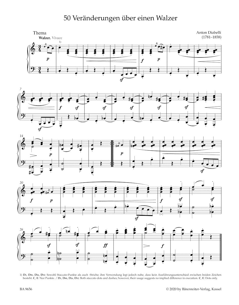 Beethoven 33 Variations on a Waltz op. 120 and 50 Variations on a Waltz