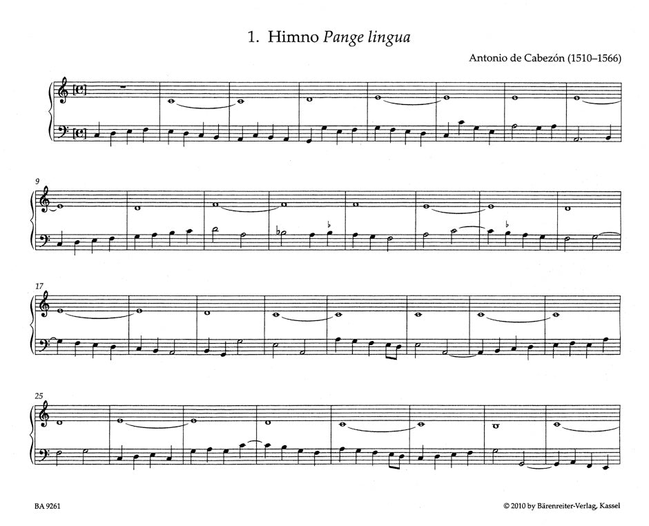 de Cabezon Selected Works for Keyboard, Volume 1 -Hymnes and Versets-