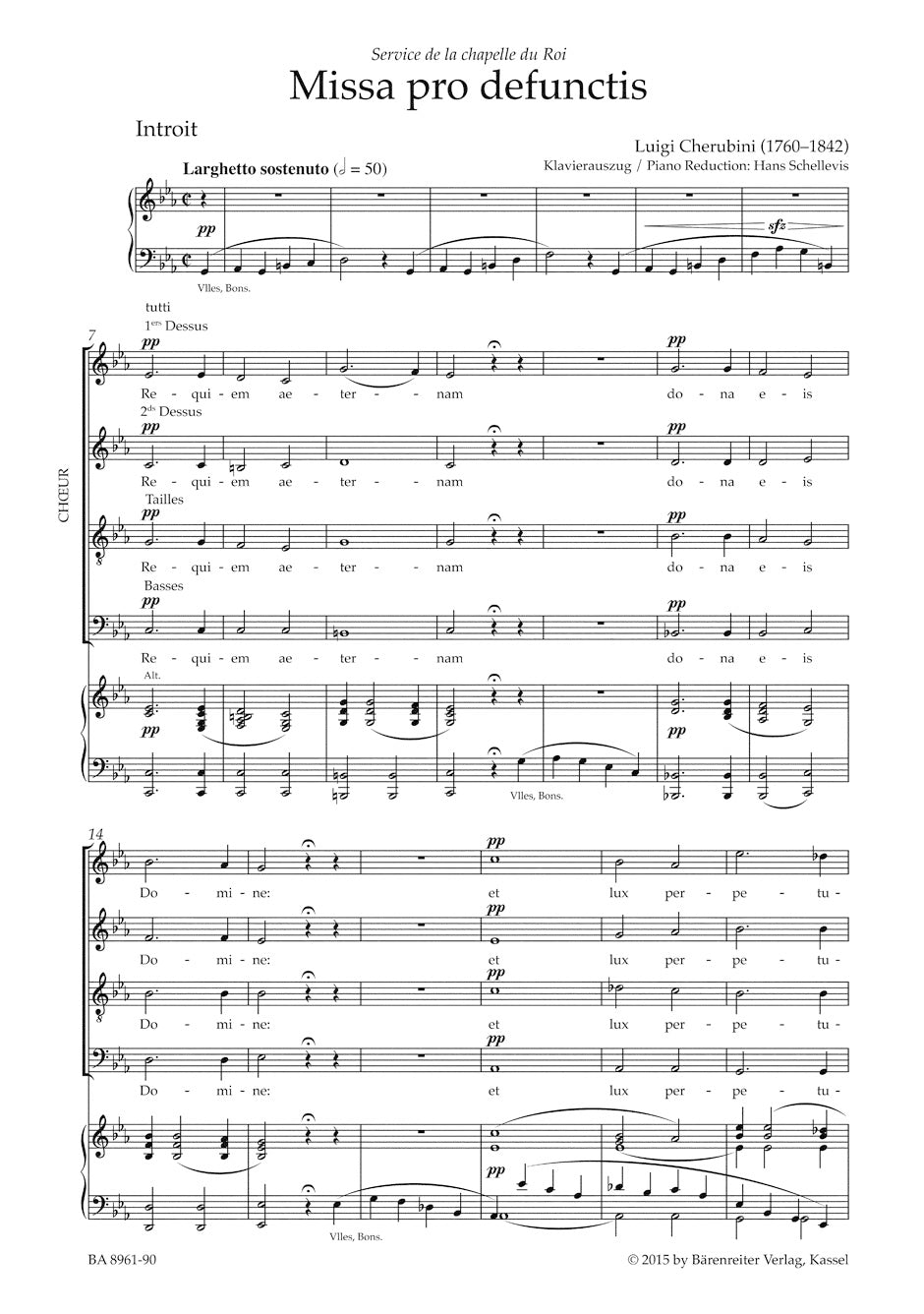 Cherubini Requiem in C minor Vocal Score
