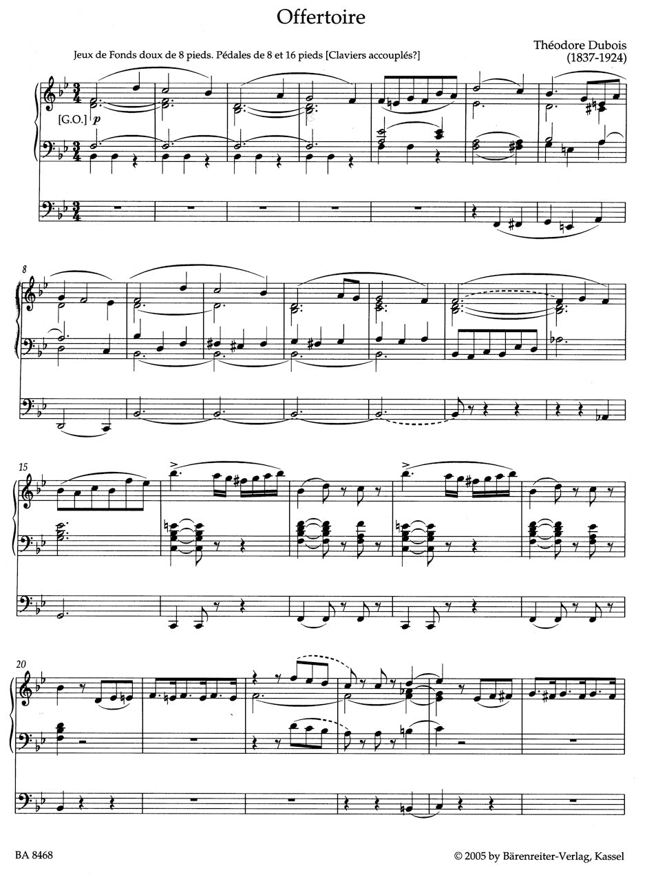 Dubois: Early works and works with little pedal use (Complete Organ Works, Vol. 1)