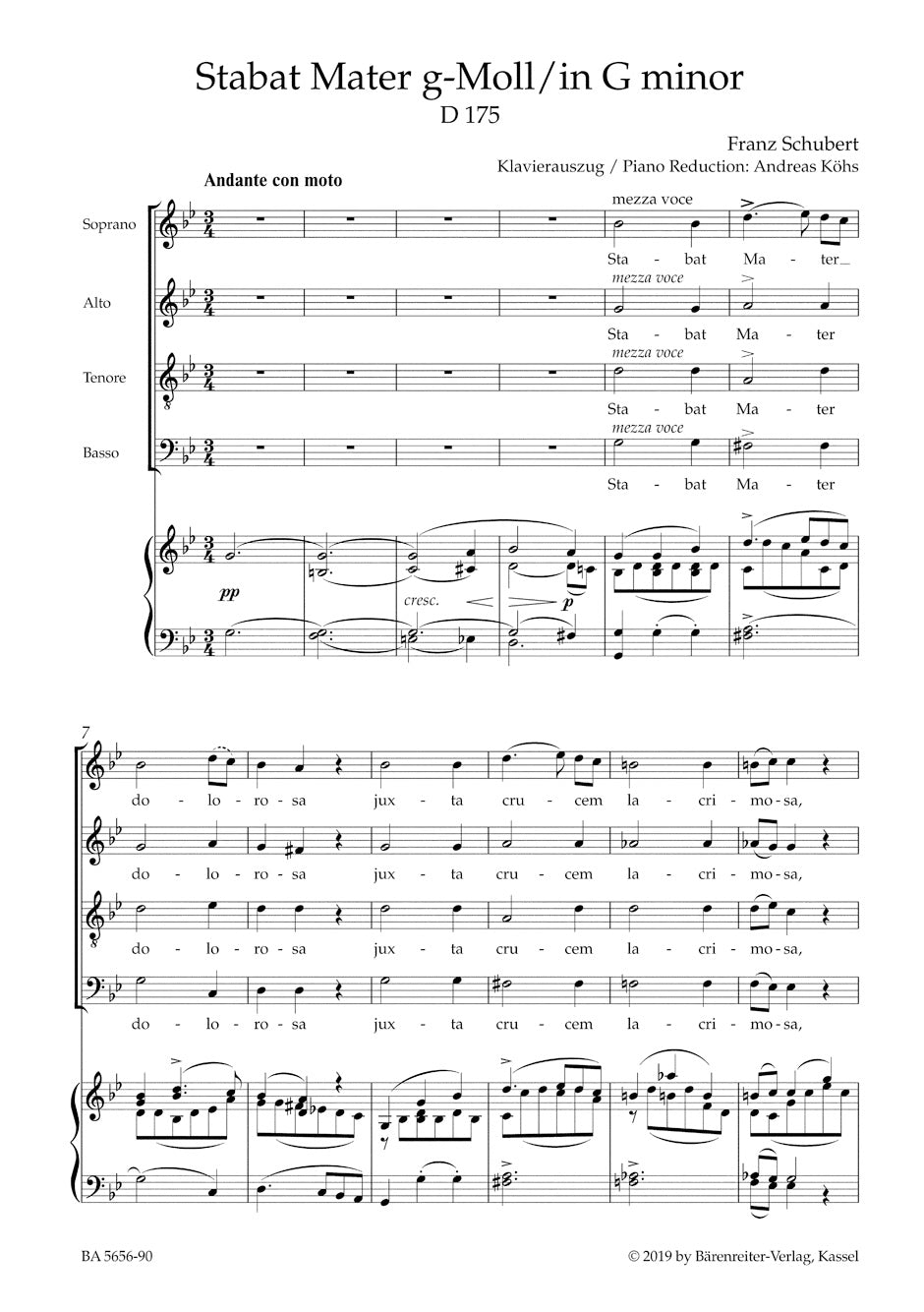 Schubert Stabat Mater g-Moll D 175
