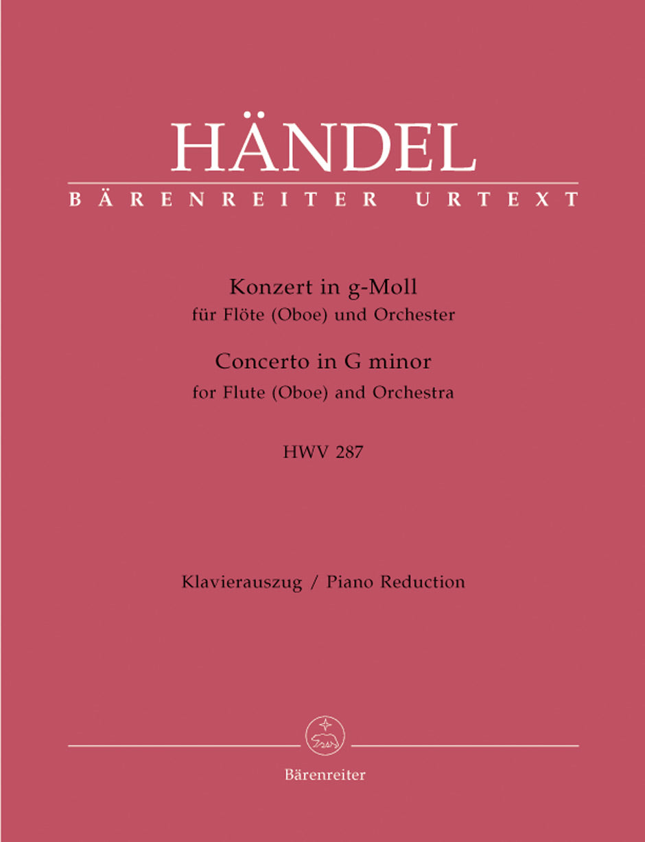 Handel Concerto for Flute (Oboe) and Orchestra G minor HWV 287 -Urtext based on newly found source-