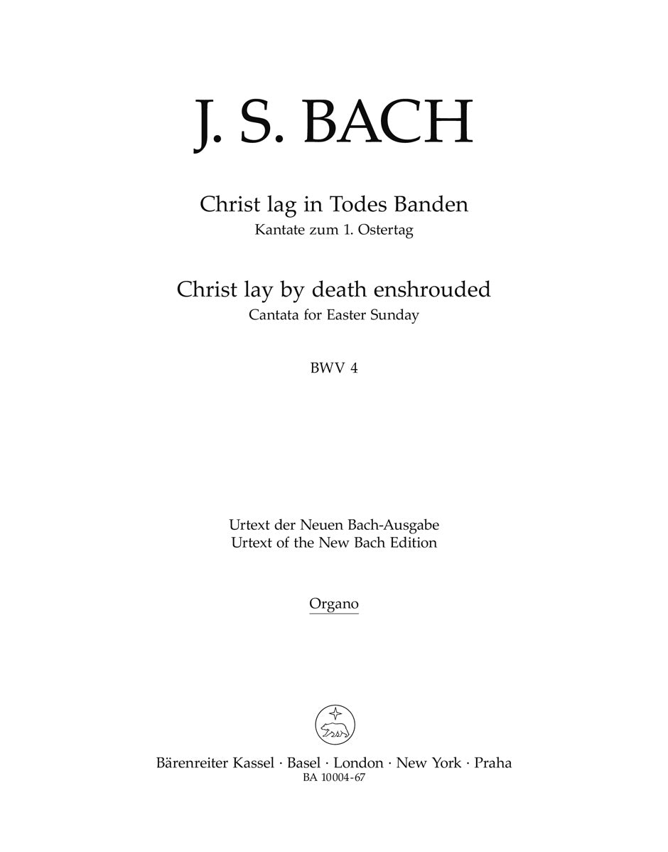 Christ lay by death enshrouded BWV 4 - Organ Part
