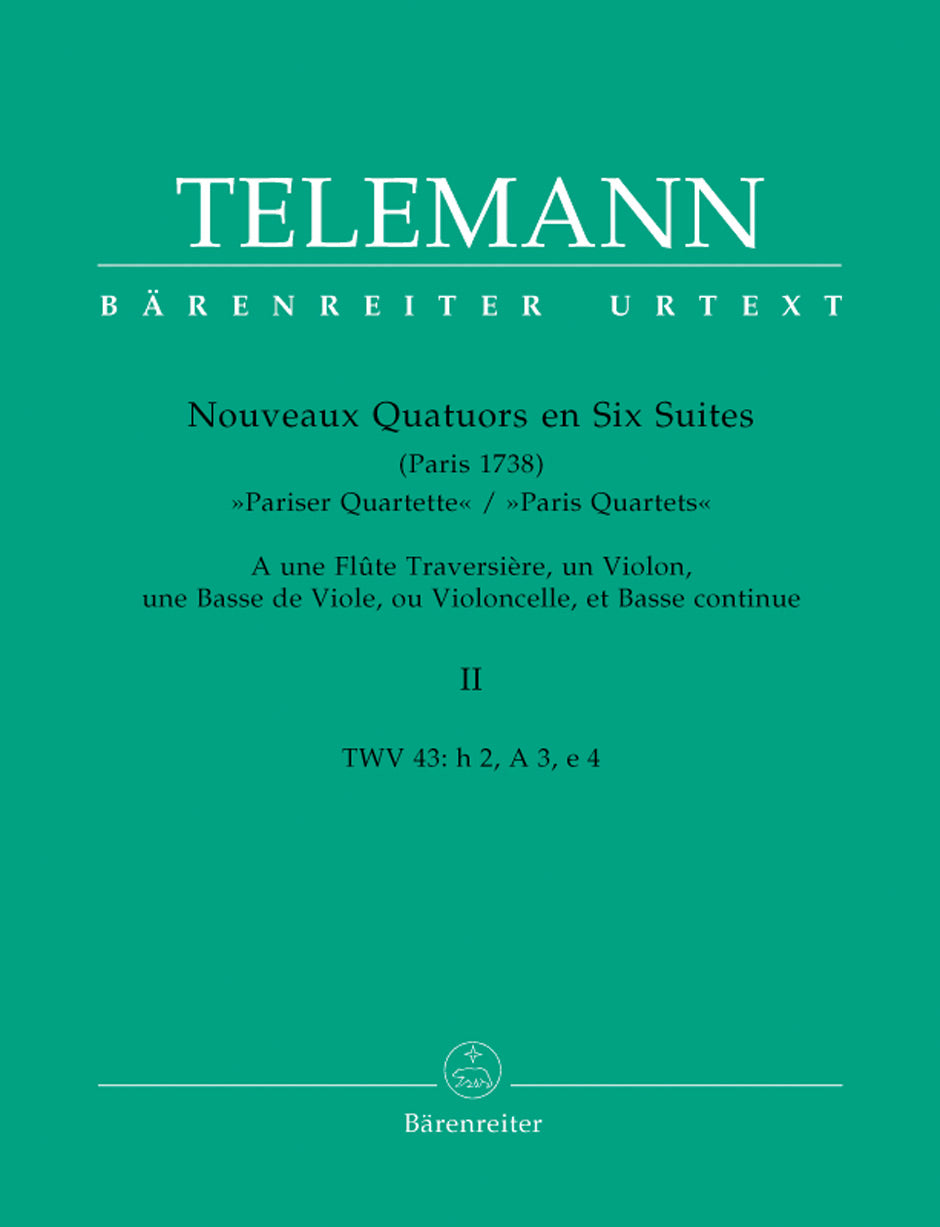 Telemann Nouveaux Quatuors en Six Suites Volume 2